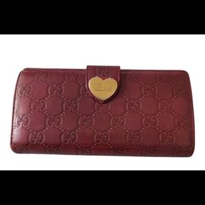 Gucci Guccissima Monogram wallet red/Brown